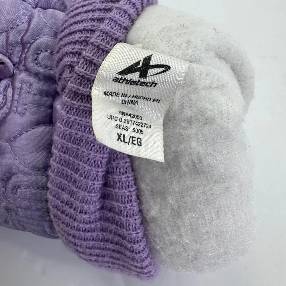 Athletech Thinsulate Gloves Girls XL Purple‎ Quilted Heart Insulated Winter Ski